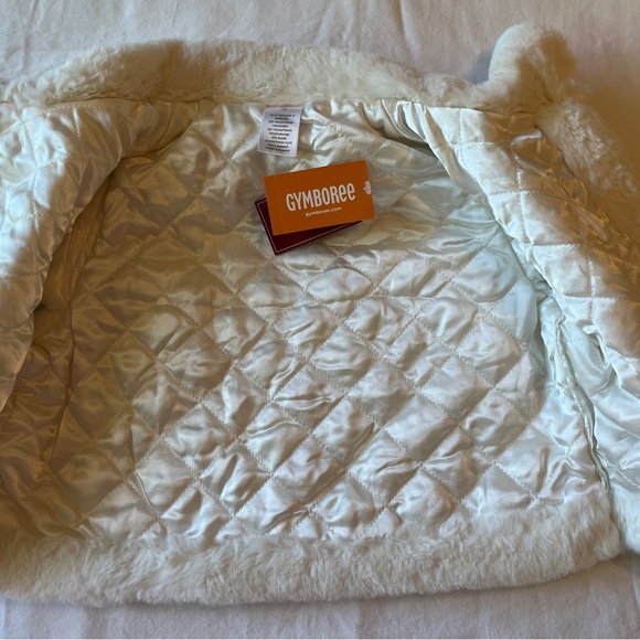 Gymboree Girls Winter White Off-White Faux Fur Shrug Size 10 NWT Holiday Party - Picture 4 of 7